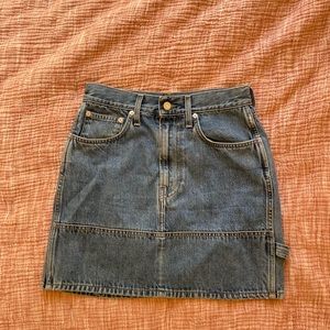 Helmut Lang Blue Denim Mini Skirt